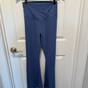 Aerie Blue Lo Rise Flare Leggings Size L Short